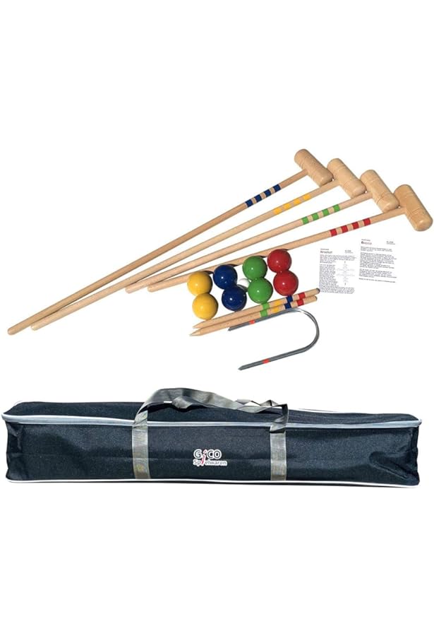 Croquet 4adultes 4x100cm dans sac de transport
