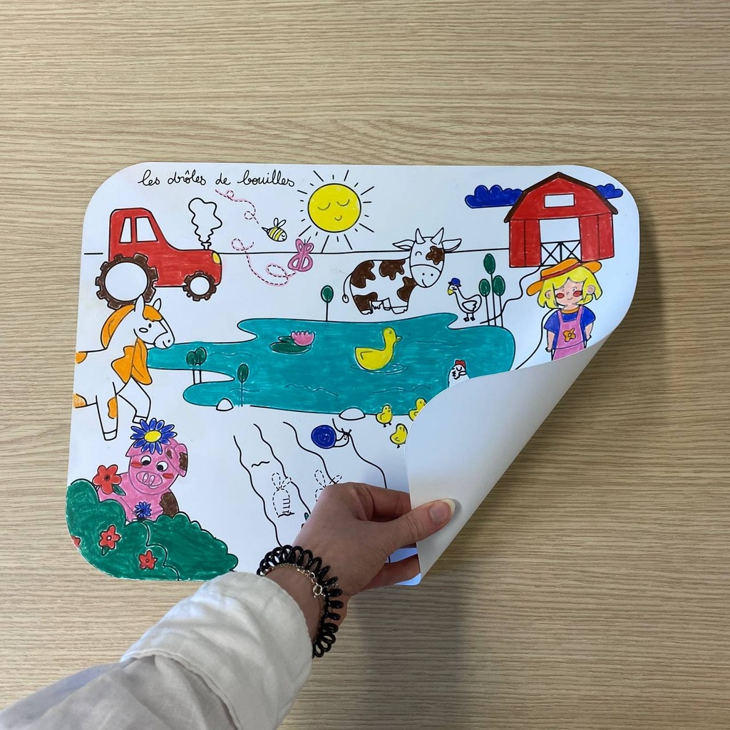 Set de table Les drôles de bouilles Ferme