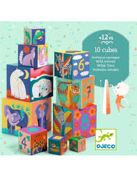 10 cubes animaux sauvages