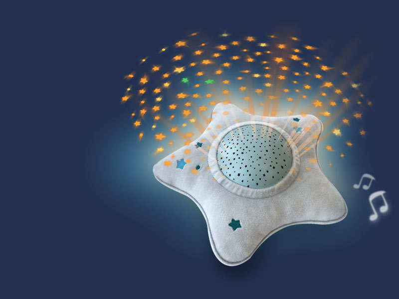 Pabobo - Veilleuse projecteur d'étoiles animées