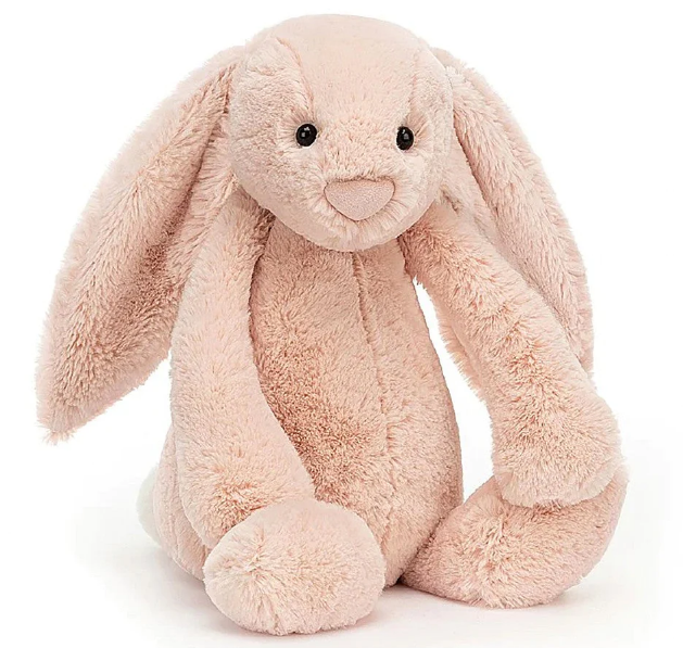 Lapin Medium Bashful Blush Bunny Original - Douceur tendre (Rose pâle)