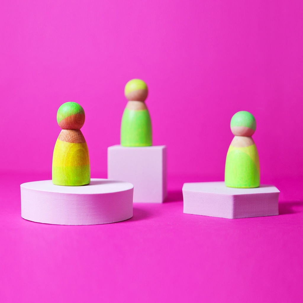 Grimm's - Personnages verts NEON (Lot de 3)