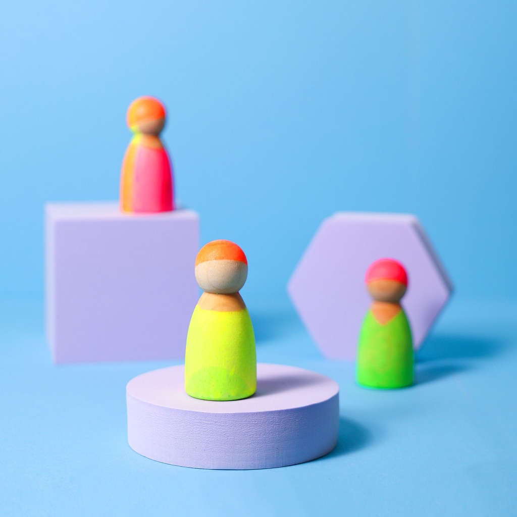 Grimm's - Personnages verts et roses NEON (Lot de 3)