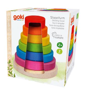 Goki -Tour à empiler en bois 7 pcs