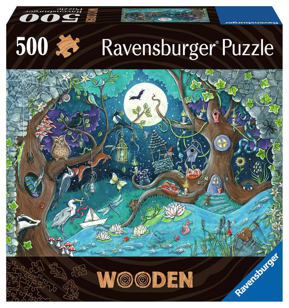 Puzzle Bois Rectangle Forêt fantastique 500 pièces
