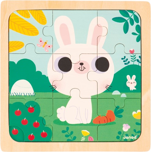 Janod - Puzzle en Bois Lapin