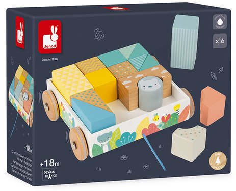 Janod - Chariot de Cubes à Promener