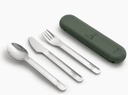 Citron - Ensemble de Couverts avec Boîte en Silicone Green