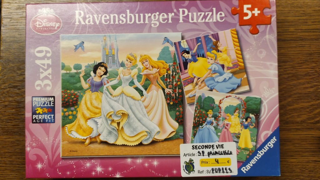 Seconde Vie - 3 Puzzles princesses Ravensburger