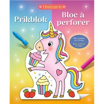 Bloc à perforer Licornes