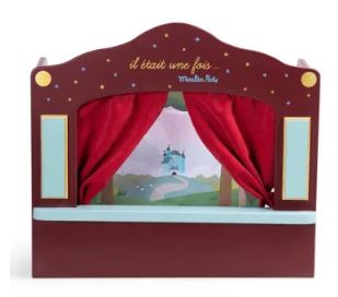 Petit théâtre de marionnettes rouge - Les Histoires du Soir