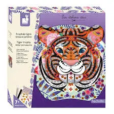 Les ateliers déco - Trophée tigre Strass et paillettes