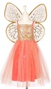 Robe rose Joanna + ailes 3-4 ans