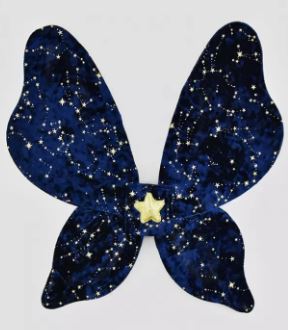 Ailes en velour bleu nuit
