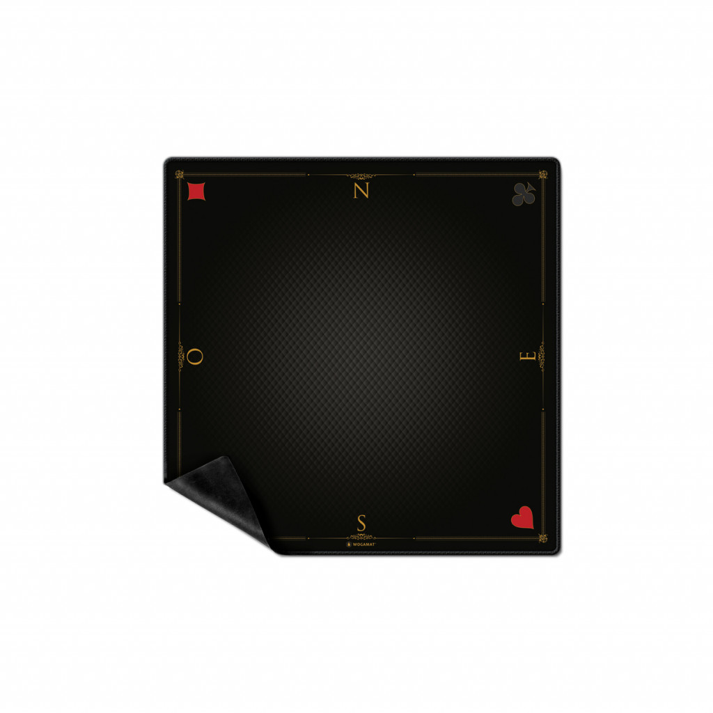 Tapis de cartes Prestige noir 60x60cm - Wogamat