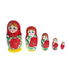 Matriochka Semionovo 5p ronde Moyen Modèle (mm)