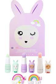 Set lapin 3 baumes à lèvres et 2 barrettes