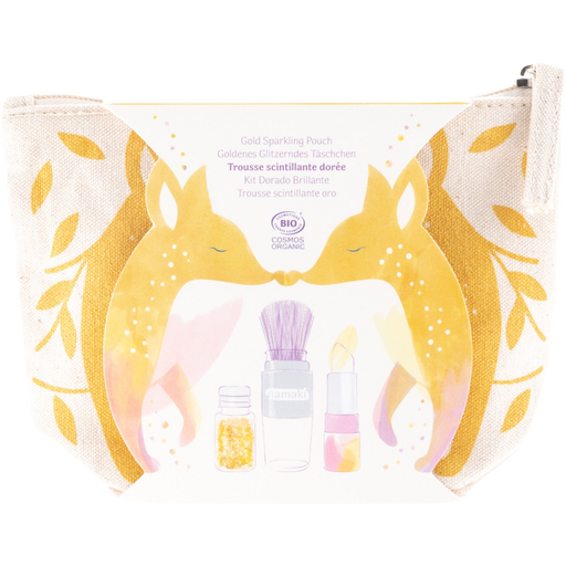 Trousse scintillante renard dorée