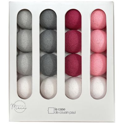 Coffret Guirlande 16boules Les Demoiselles (rose)