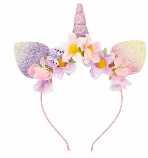 Serre tête licorne lilas