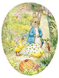 Grand oeuf de Pâques 25cm Beatrix Potter