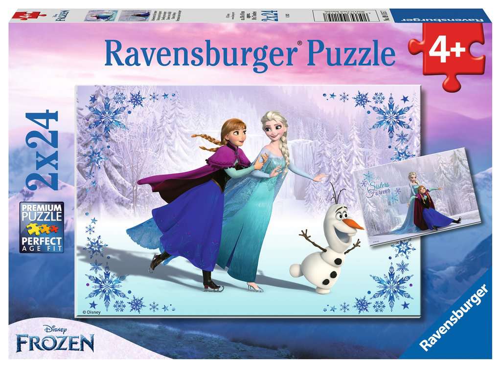 Puzzle Reine des neiges Sœurs pour toujours 2x24 pcs