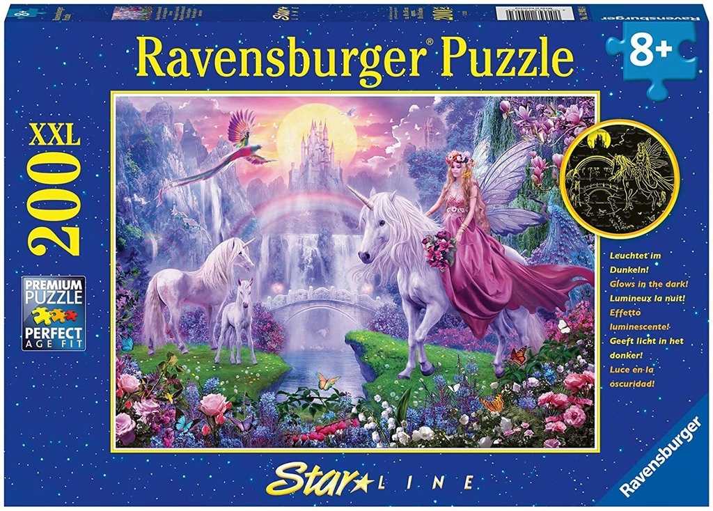 Puzzle La nuit magique des licornes 200 pcs XXL