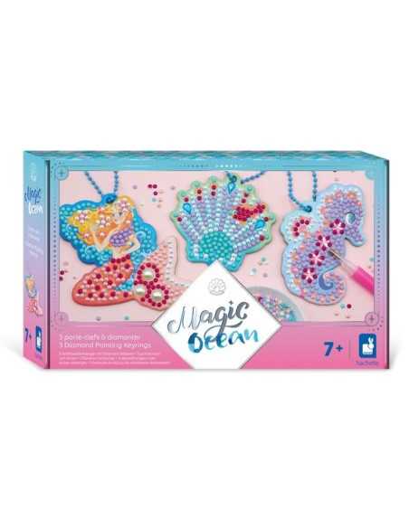 3 porte-clefs à diamanter Magic Océan
