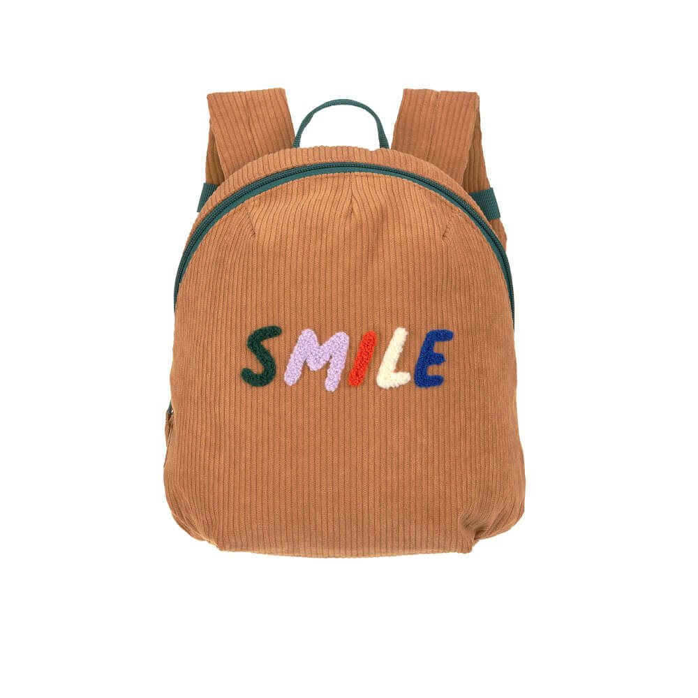 Sac à dos Little Gang velours caramel Smile