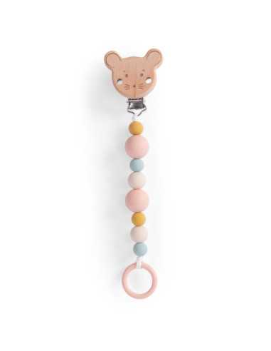 Attache tétine bois et silicone - La petite école de danse