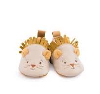 Chaussons en cuir lion beige 6/12 mois