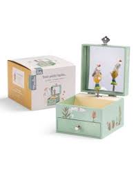 Boîte à bijoux musicale Trois petits lapins