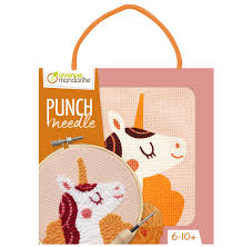 Avenue mandarine - Punch needle Licorne