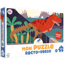 Mon puzzle recto-verso 100 pcs T-Rex