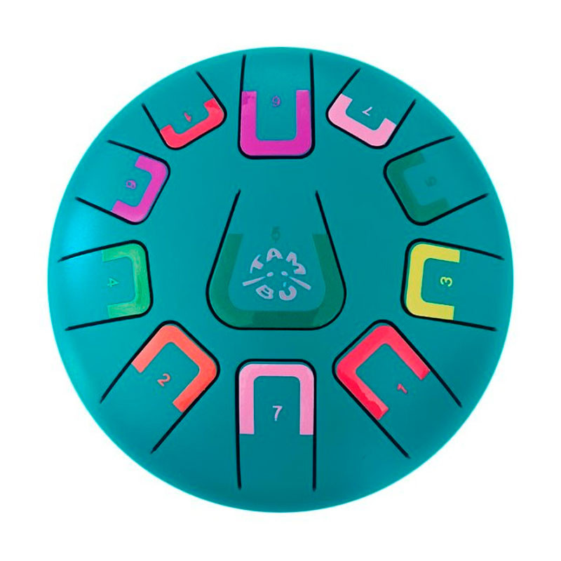 Tambour de langue TAMBU turquoise mat "under the sea" 11 notes