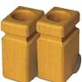 Fagus - Poubelle jaune pour camion à ordures ( 2 pièces)