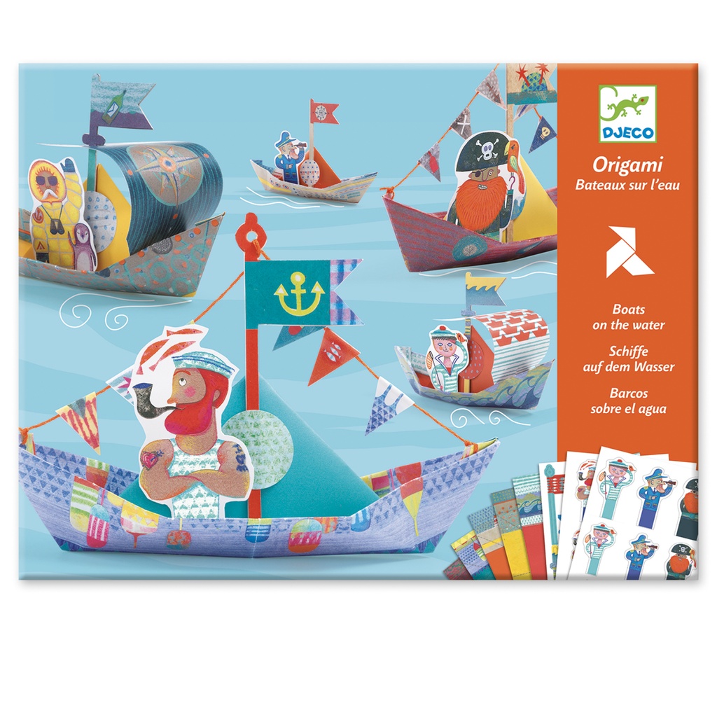 Origami - Bateaux sur l'eau (niveau 3)