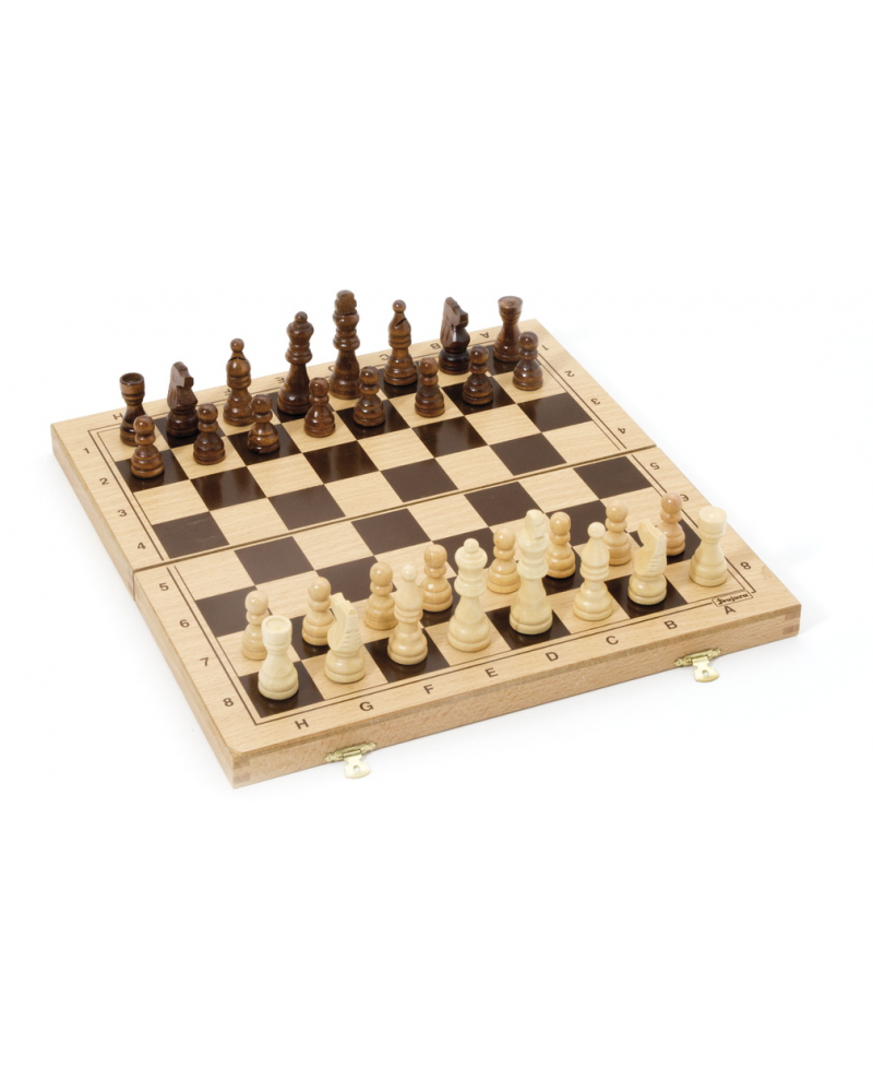 Jeu d'échecs boite bois pliable