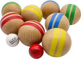 Jeu de pétanque en bois Gico 7cm (8boules)