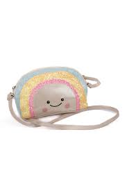 Sac bandoulière Arc en ciel beige brillant