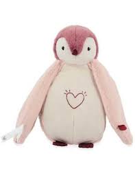 Peluche Veilleuse manchot rose