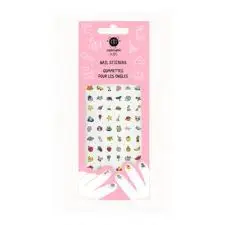 72 Gomettes ongles Happy Nails rose