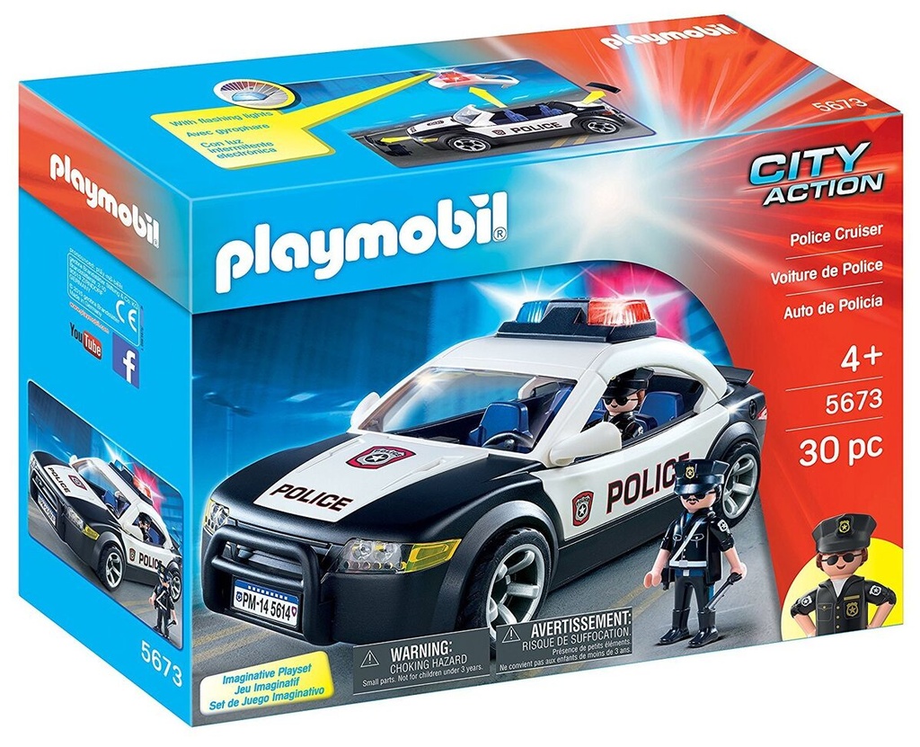 Voiture de Police avec gyrophare