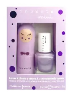 Duo baume à lèvres & vernis Inuwet guimauve mauve