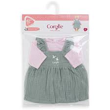 Corolle Robe à volants grise et t-shirt poupon 42cm