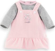 corolle robe rose et t-shirt poupon 36cm