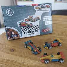 Set de 3 voitures en bois à construire (Croc Toys)