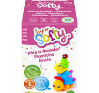 Pâte à modeler Super Softy 100gr rose