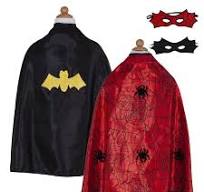 cape réversible Spiderman/Batman 3-4ans