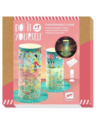 2 photophores à tisser DIY